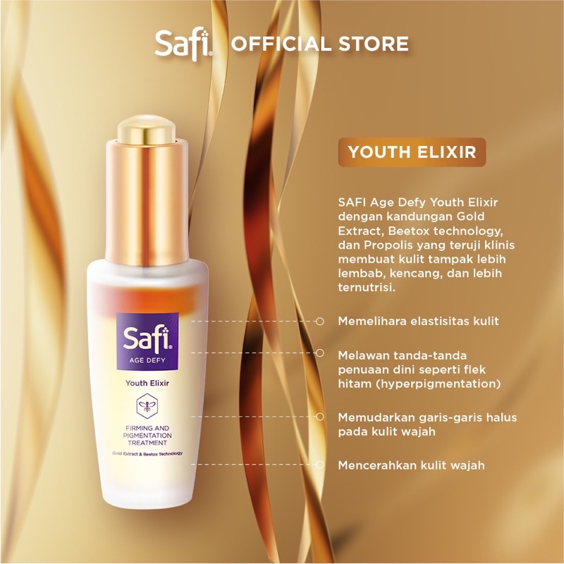 SAFI Age Defy Series Indonesia / Cleanser Toner Essence Serum Cream Sunscreen Shampoo Hair Eye Mask