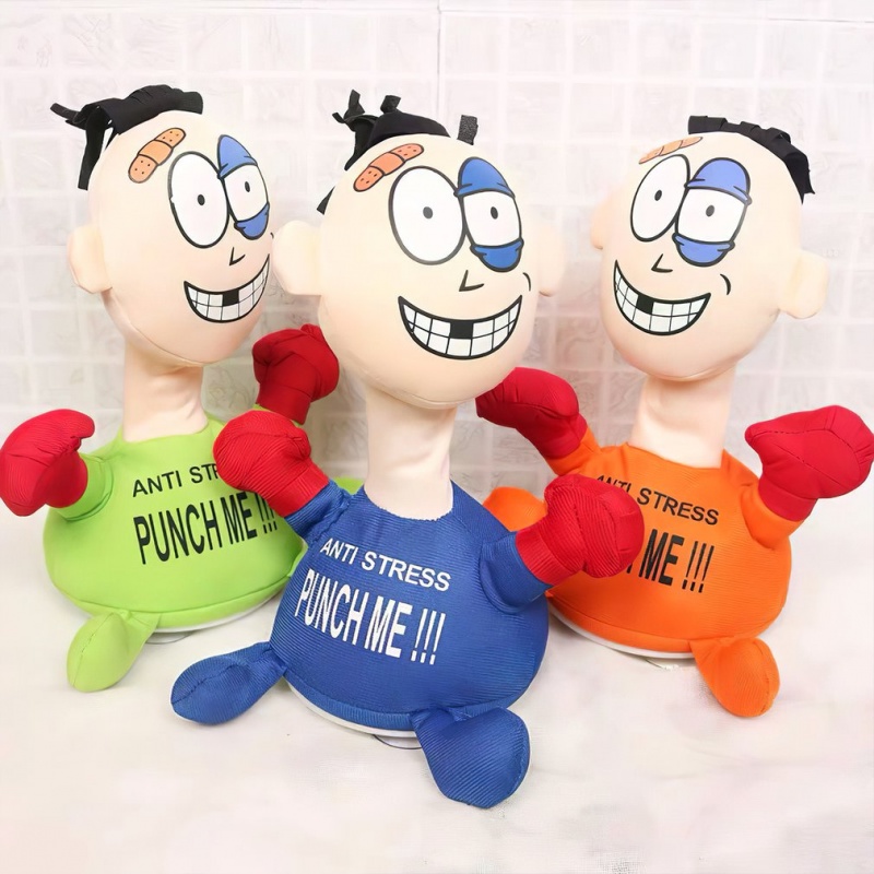 Tumbler Vent Toy Touching Punch Me Electric Plush Vent Doll Funny Emotional Relieve Stress Anxiety Screaming for Child