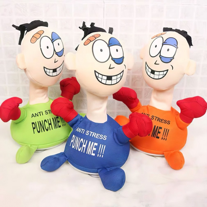 Tumbler Vent Toy Touching Punch Me Electric Plush Vent Doll Funny Emotional Relieve Stress Anxiety Screaming for Child