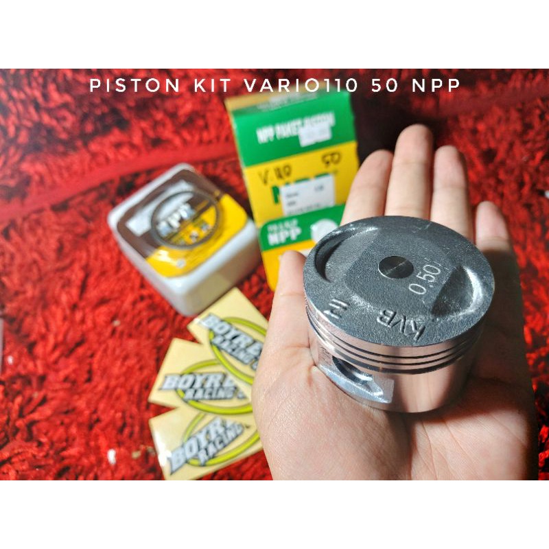 PISTON KIT/SEHER KIT/SEKER KIT VARIO110 KARBU PIN 13 NPP (KVB) OVZ STD|25|50|75|100 - BOYRENK RACING CONCEPT