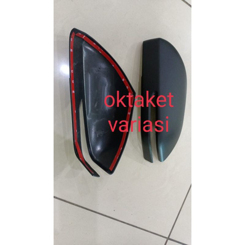 cover spion Wuling Almaz chrome + hitam jsl