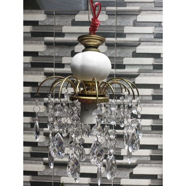 lampu hias kristal liontin   lampu gantung kristal akrilik   lampu kristal   lampu hias bandung   la