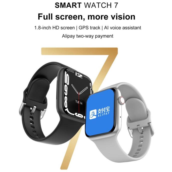 Iwo Dt7+ Smartwatch 1.8 Inch Screen Wireless Charging Gps Tracker Setijanika