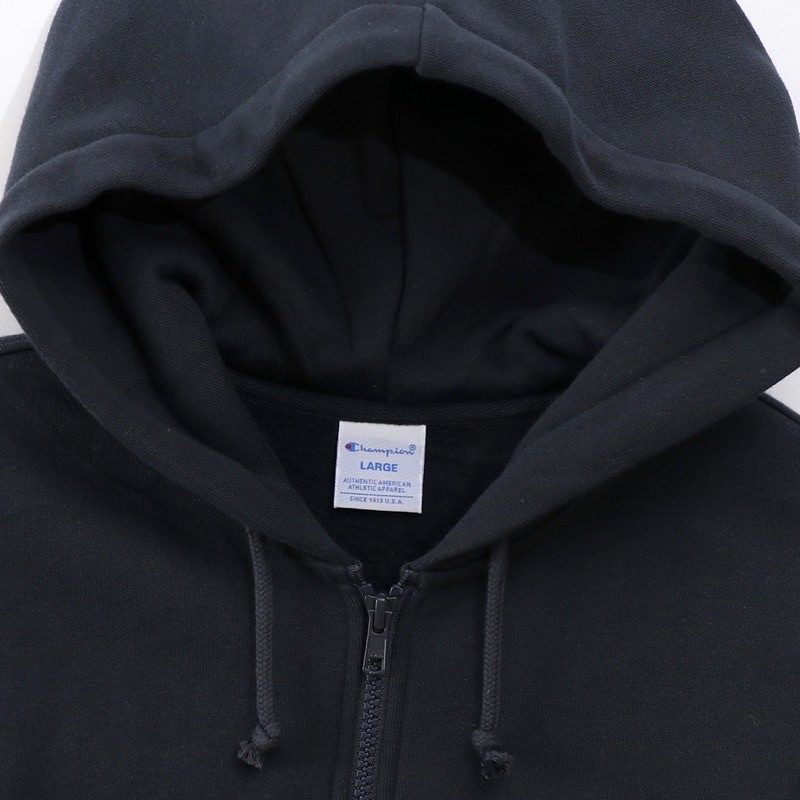 Hoodie Zipper Champion Basic Logo Original Japan Market C3-Q106