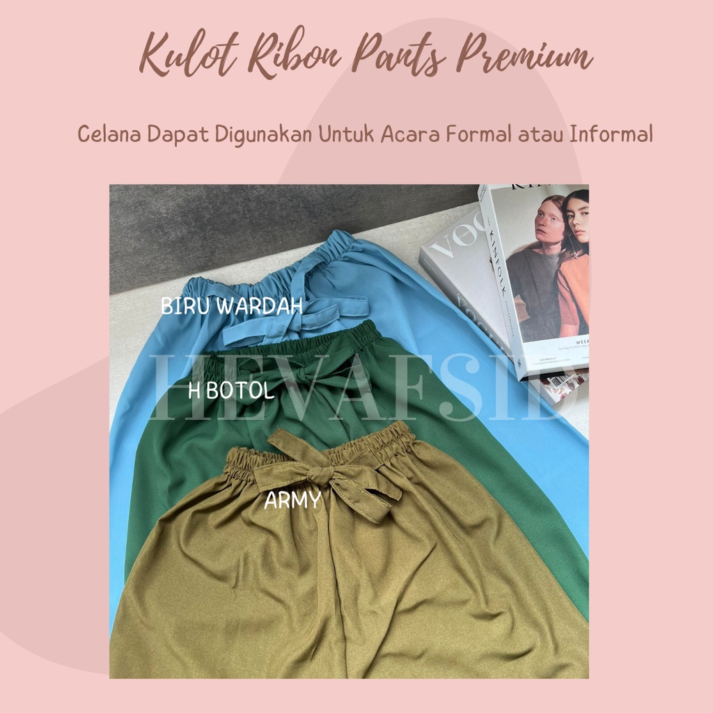 KULOT RIBON PANTS PREMIUM/ CELANA KULOT / KULIT WOLFIS