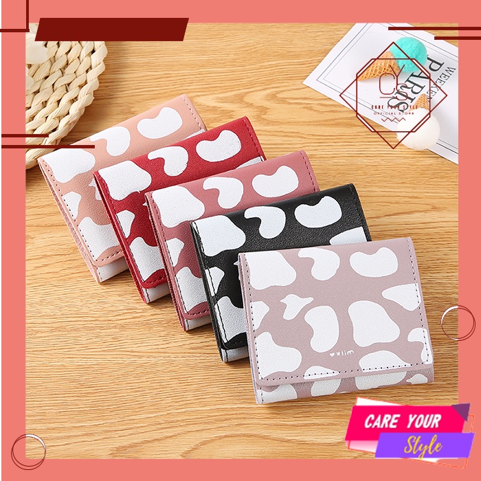 CYS Dompet Wanita Pendek Kecil Lipat Simple Motif Dompet Wanita Kekinian Dompet Import Dompet Wanita Termurah D54