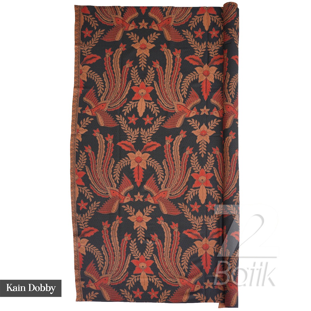 BAHAN BATIK PREMIUM Dobby Dobi Dobbi Dolbi Motif Burung Warna Hitam Coklat Merah 725853 Cap 72 Jarik Jarit Samping Kebat Panjang Batik Dobby Modern Premium Bahan Seragam Batik Pernikahan Kantor Keluarga Murah Kamen Jadi Batik Bali Lembaran