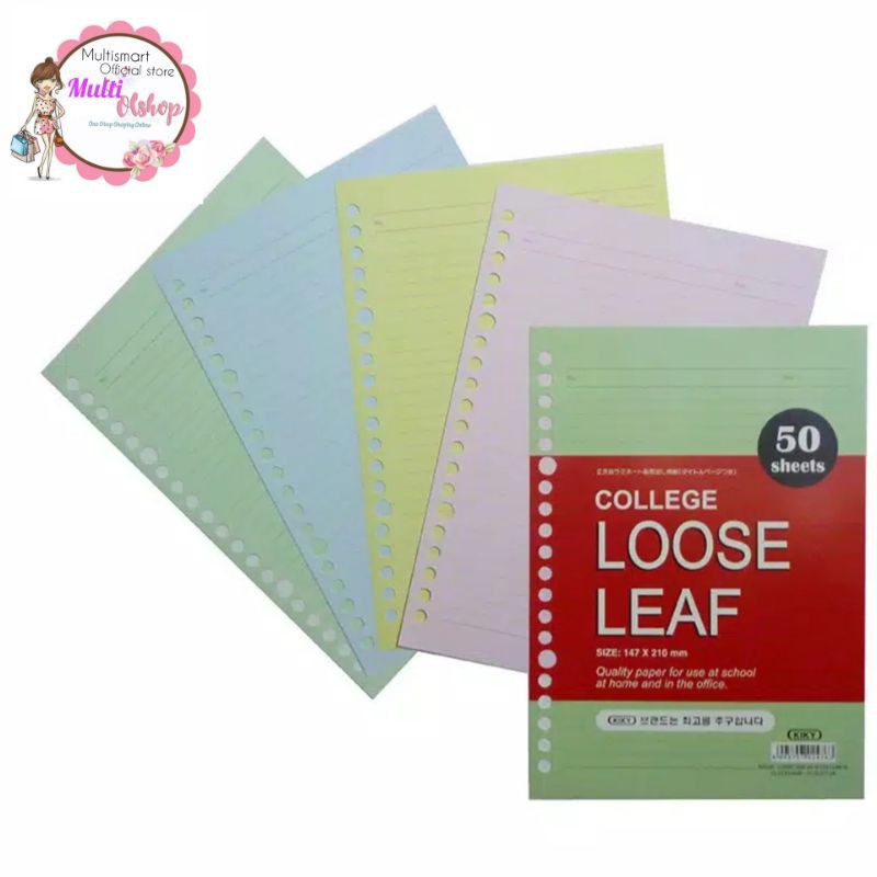 

Kiky Looser Leaf Colour Full/Loose Leafe Warna-Isi100Lembar