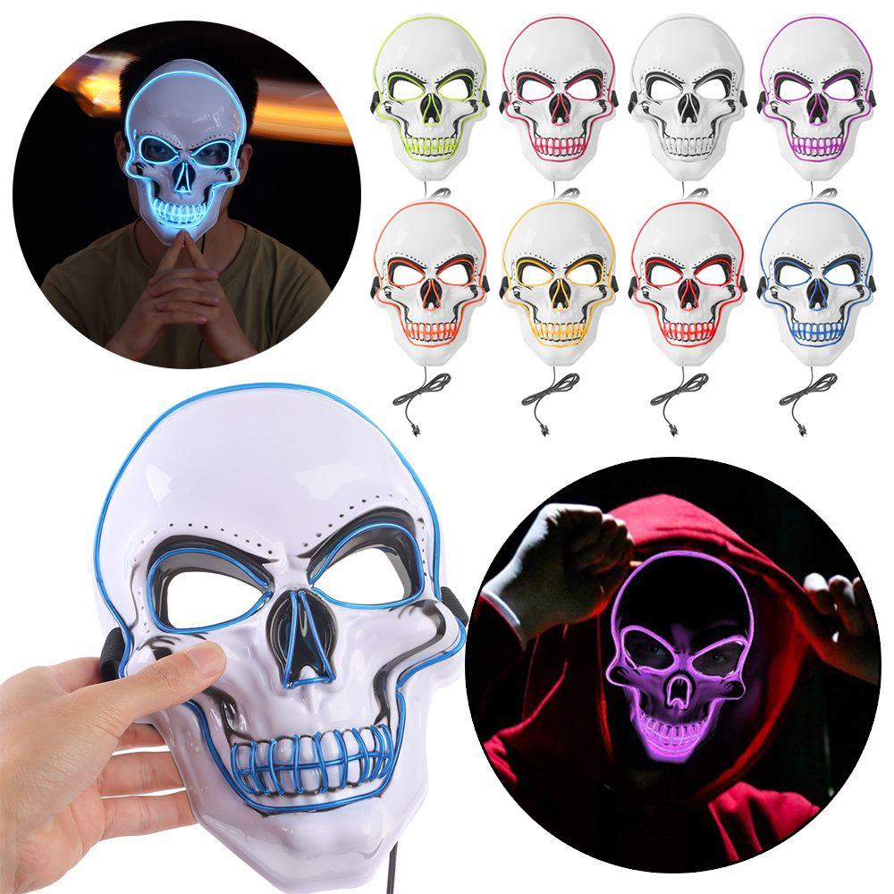 Suyo Topeng Wajah Dengan Lampu LED Menyala Dalam Gelap Untuk Kostum Halloween