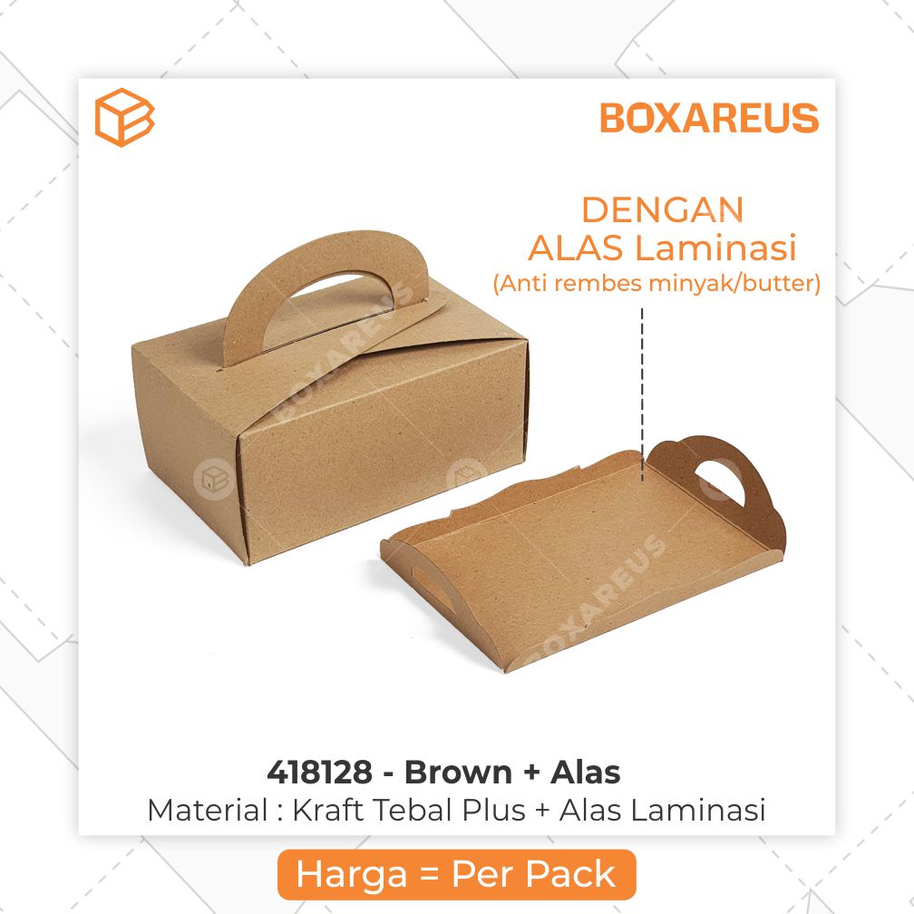 Cake Box Gable Kotak Kemasan Packaging Dus Kue | 418128 (10pc)