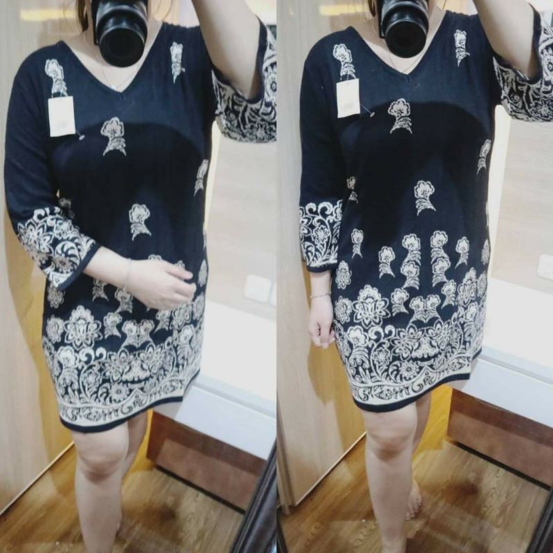 dress rajut premium hitam jumbo