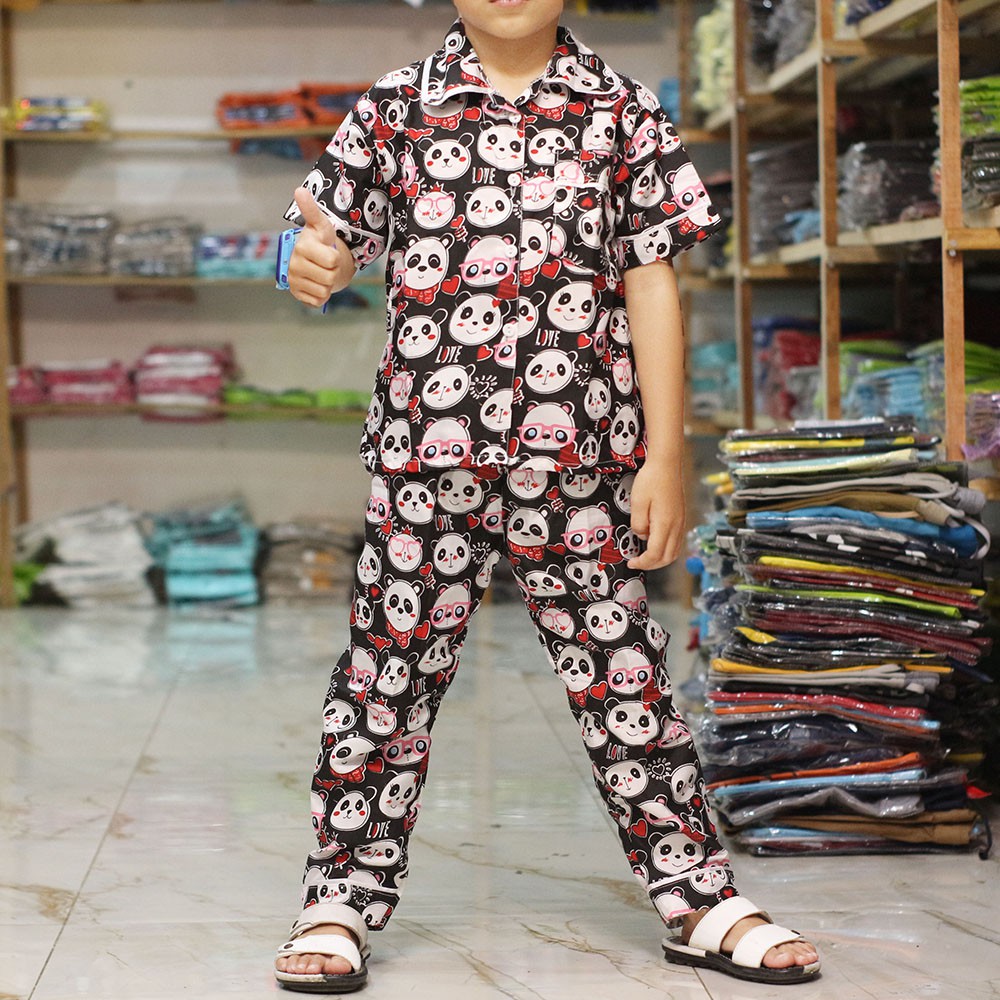 GROSIR PIYAMA BAJU TIDUR ANAK SETELAN MOTIF PANDA LUCU GROSIR PIYAMA BAJU TIDUR ANAK SETELAN MOTIF PANDA LUCU