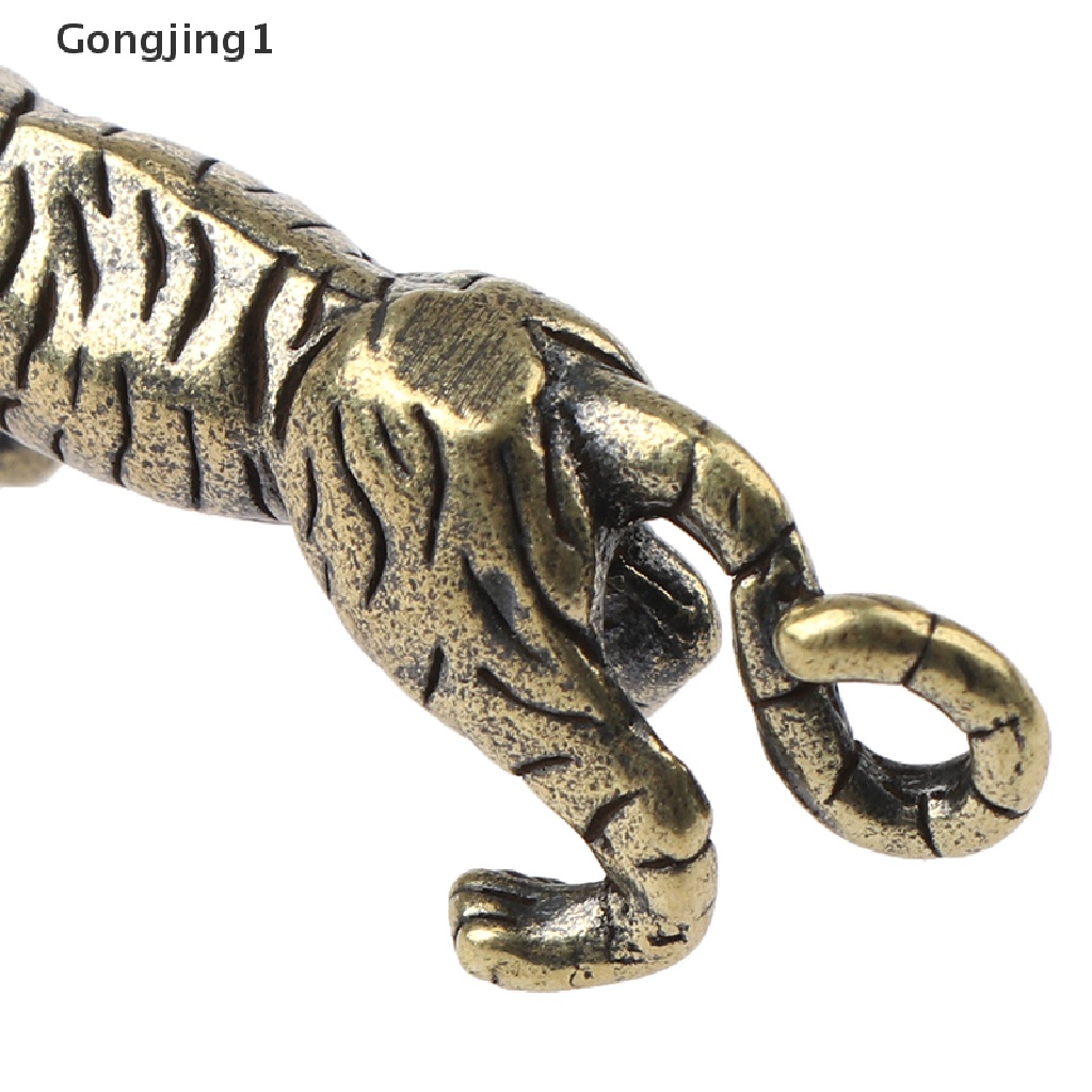 Gongjing1 Ornamen Patung Macan Zodiak Cina Bahan Kuningan Untuk Dekorasi Meja Kantor