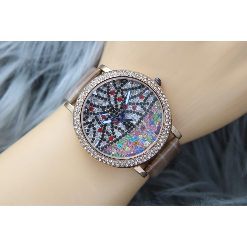 Jam Tangan Wanita Fashion Analog New Model Merk Branded Premium Tali Kulit Best Seller