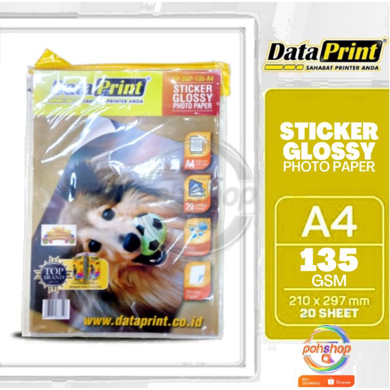 

DataPrint Sticker Glossy Photo Paper DP-SGP-A4-135
