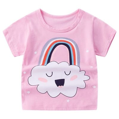 MYSTIQUE.ID-BAJU KAOS RAINBOW T-SHIRT LUCU DAN AESTHETIC