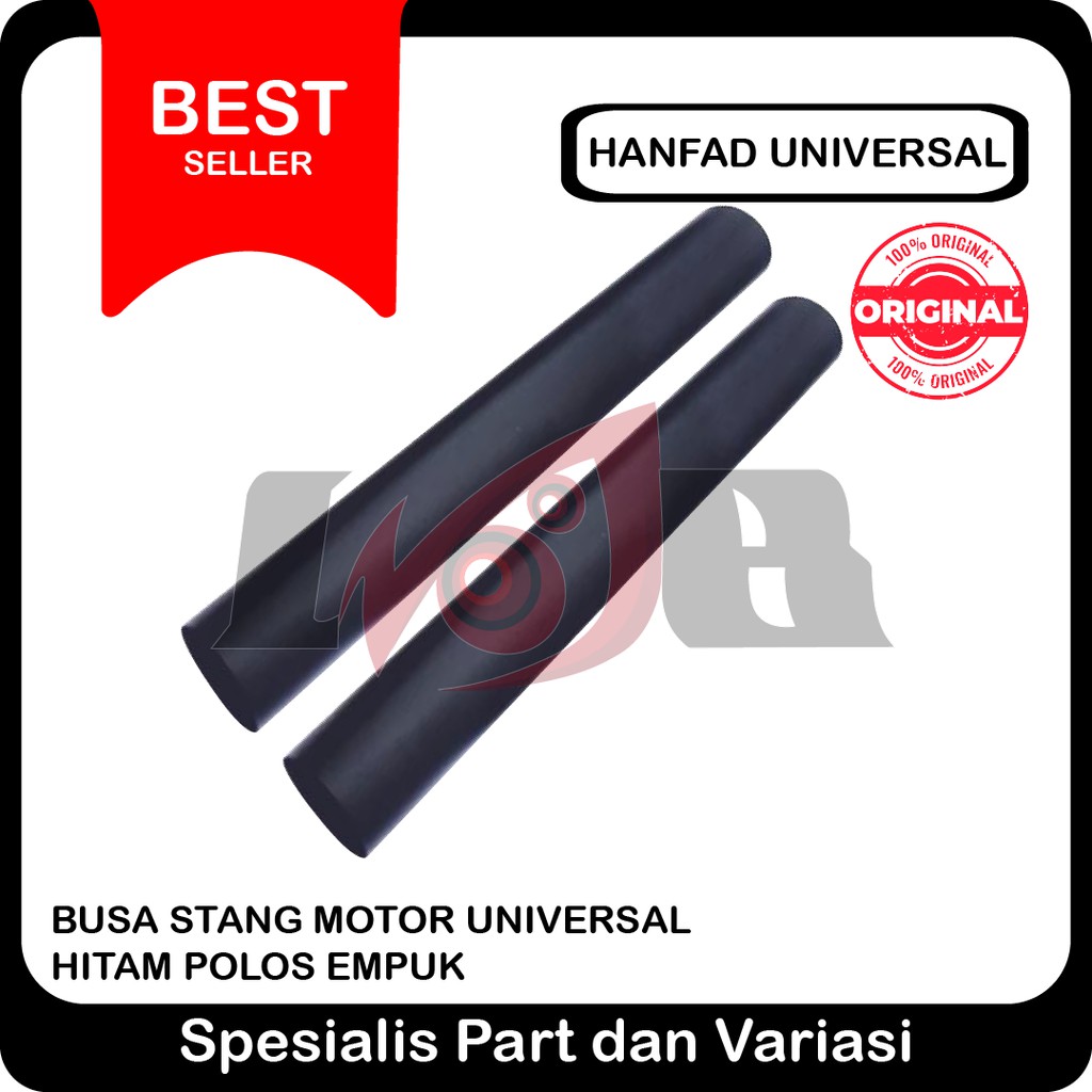Busa Stang Motor Universal Handle Grip Hanfad Hitam Polos Empuk