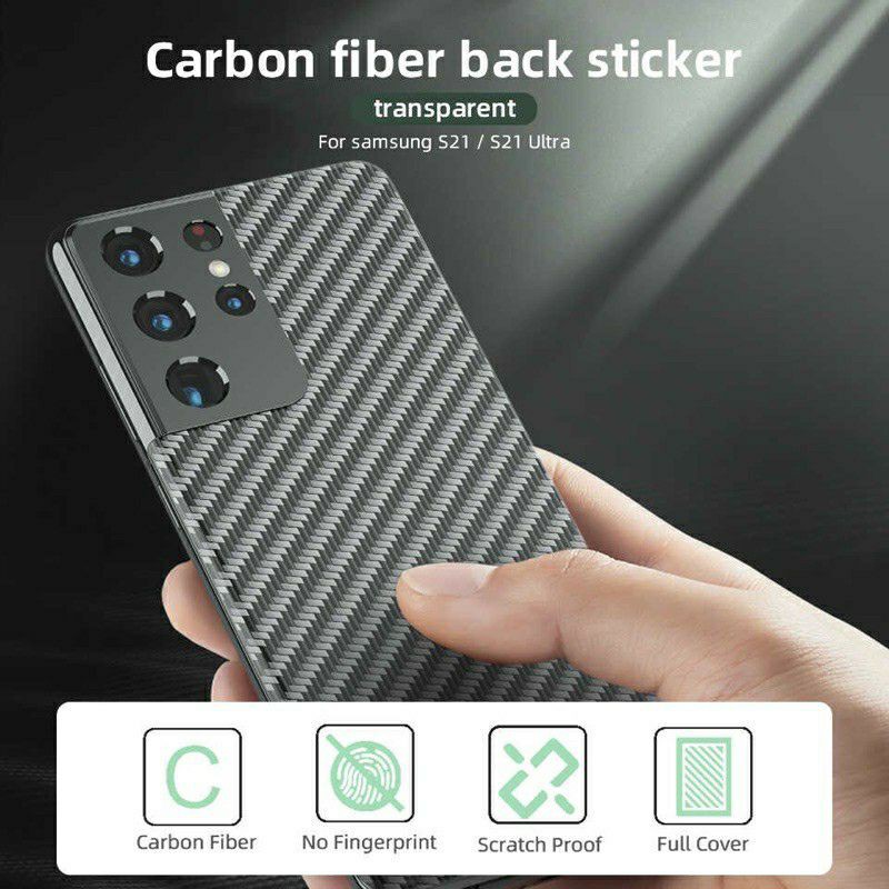 Anti Gores Skin Karbon Belakang Samsung S21 S21+ S21 Ultra Anti Gores Skin Carbon Screen Guard