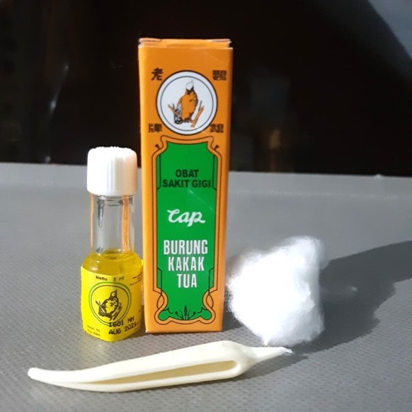 Obat Sakit Gigi Cap Burung Kakak Tua - Obat Sakit Gigi Cap Burung Kakak Tua 2ml Obat Sakit Gigi Cap 