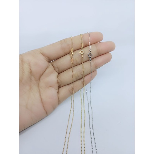 kalung biji lada silver925/kalung perak asli berlapis emas/fashion kalung wanita perak 925