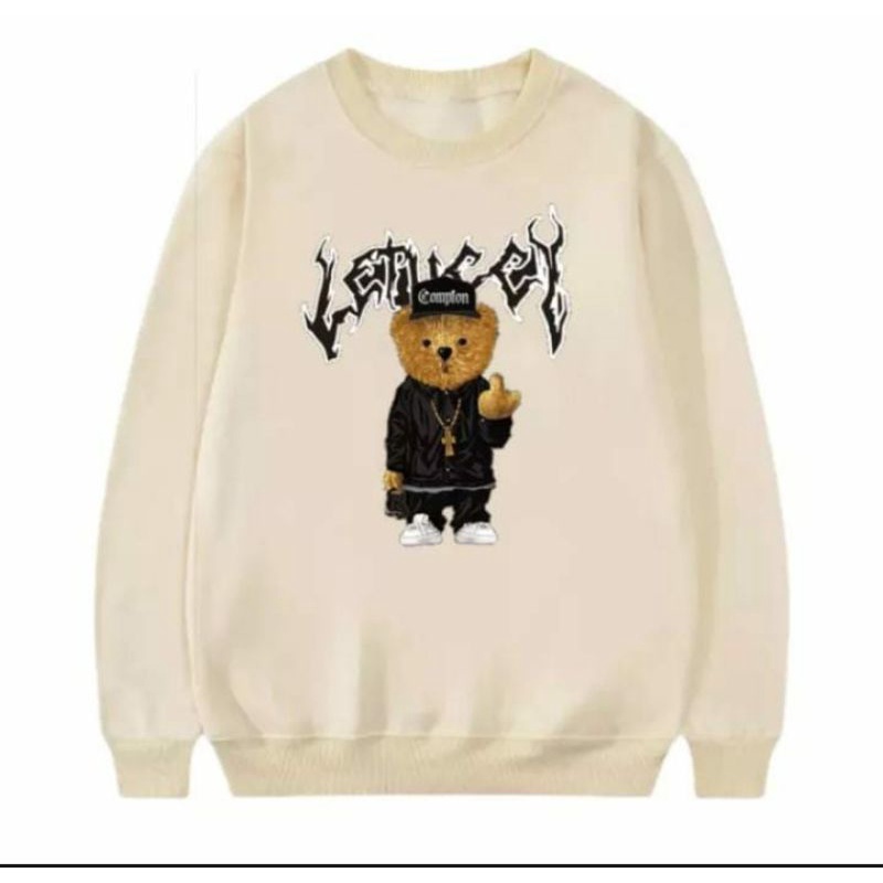 Sweater Crewneck Terbaru Bear Unisex Pria Wanita M-XL