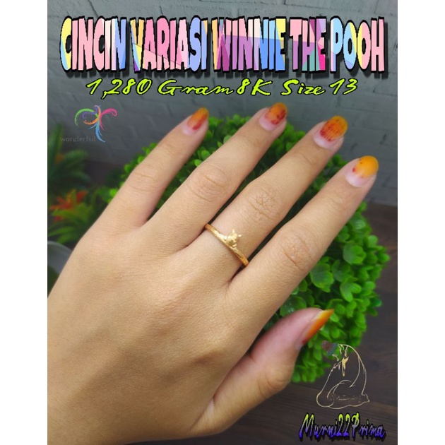 CINCIN VARIASI EDISI WINNIE THE POOH EMAS ASLI