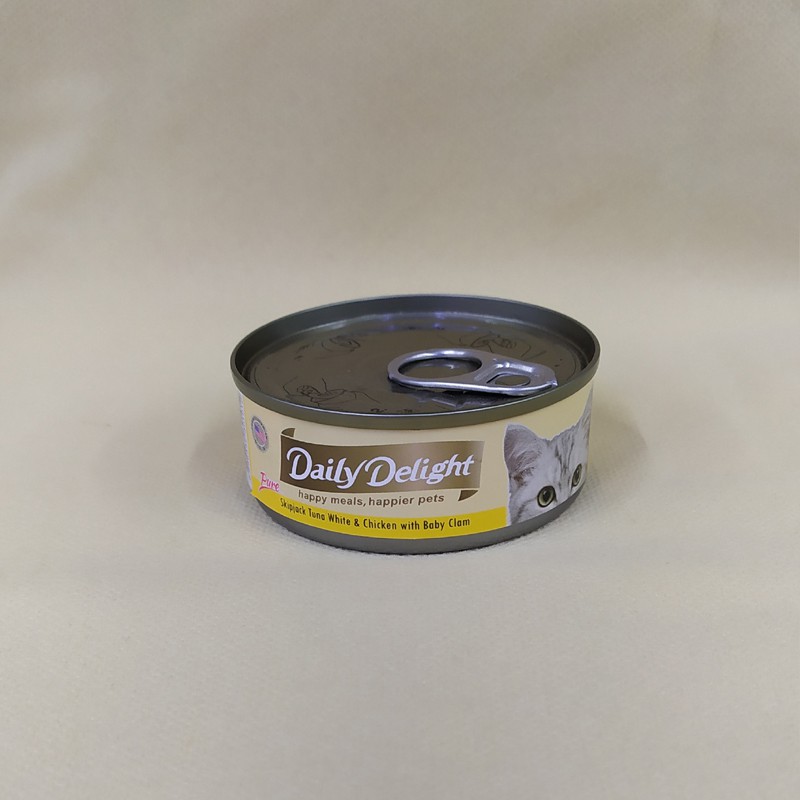 

DAILY DELIGHT PURE TUNA & CHICKEN, BABY CLAM 80 GR