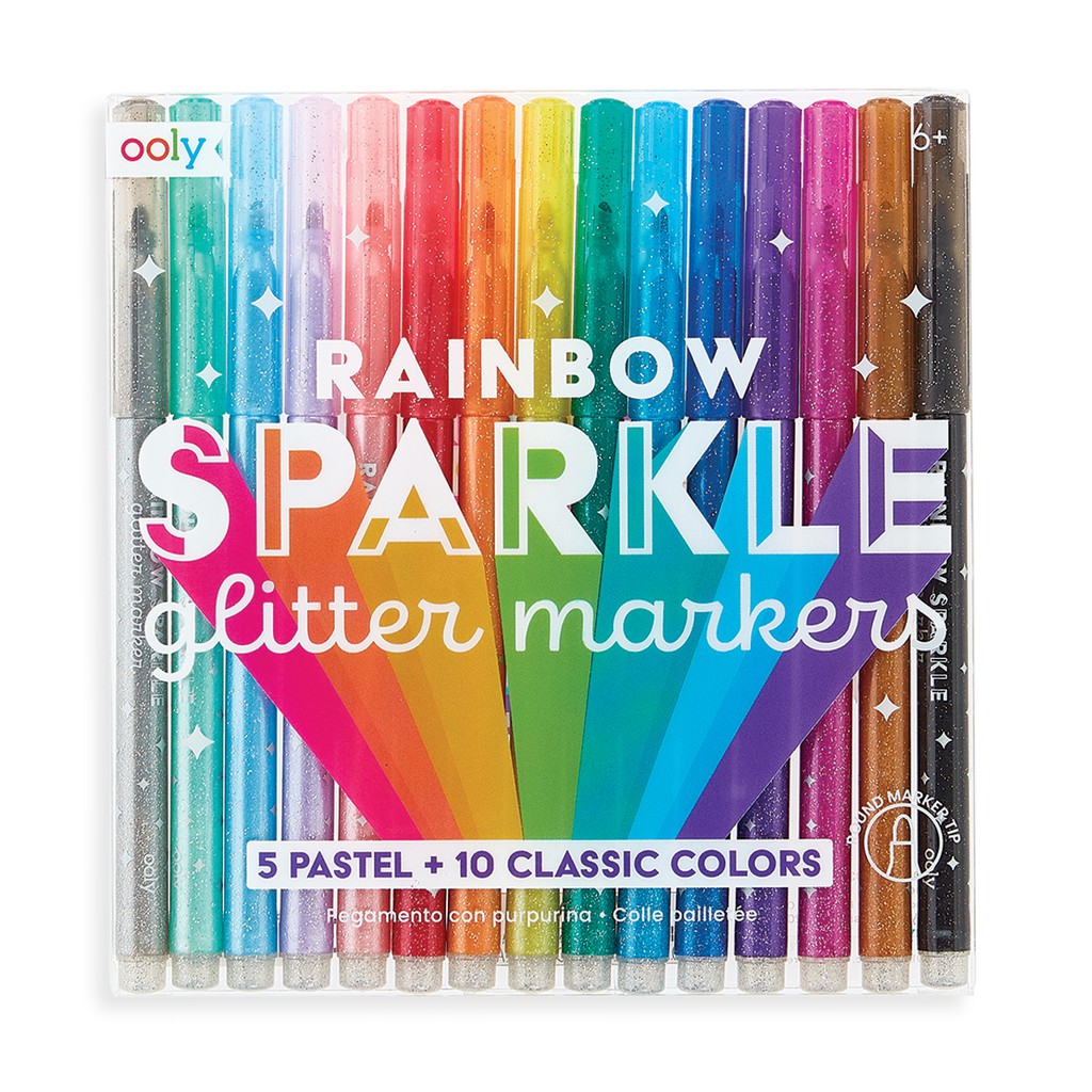 

Miniapolis Ooly - Rainbow Sparkle Glitter Markers (set of 15)