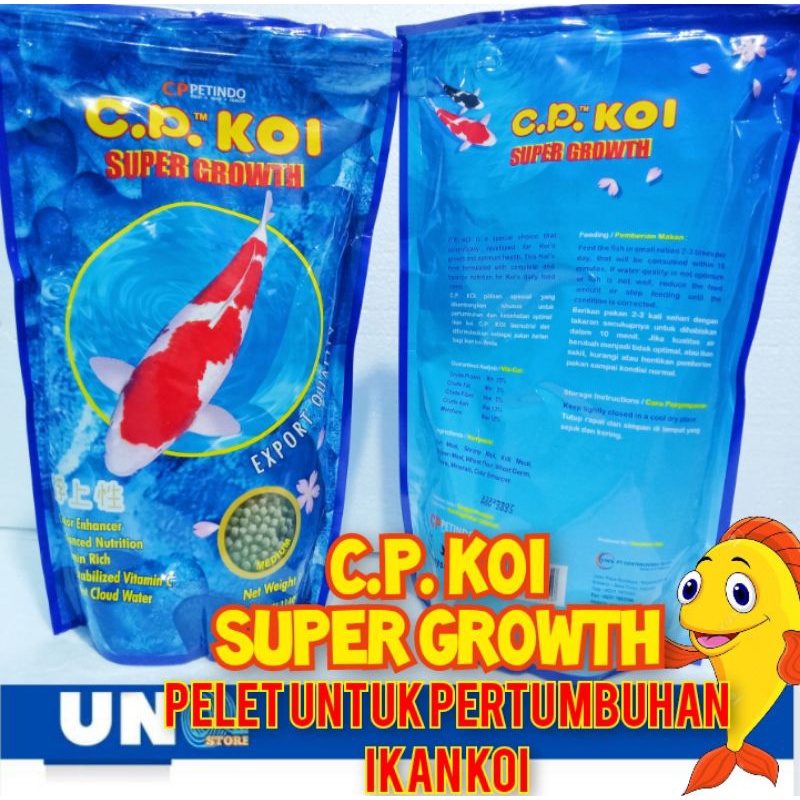 CP KOI SUPER GROWTH MEDIUM M 1Kg PELET IKAN KOI