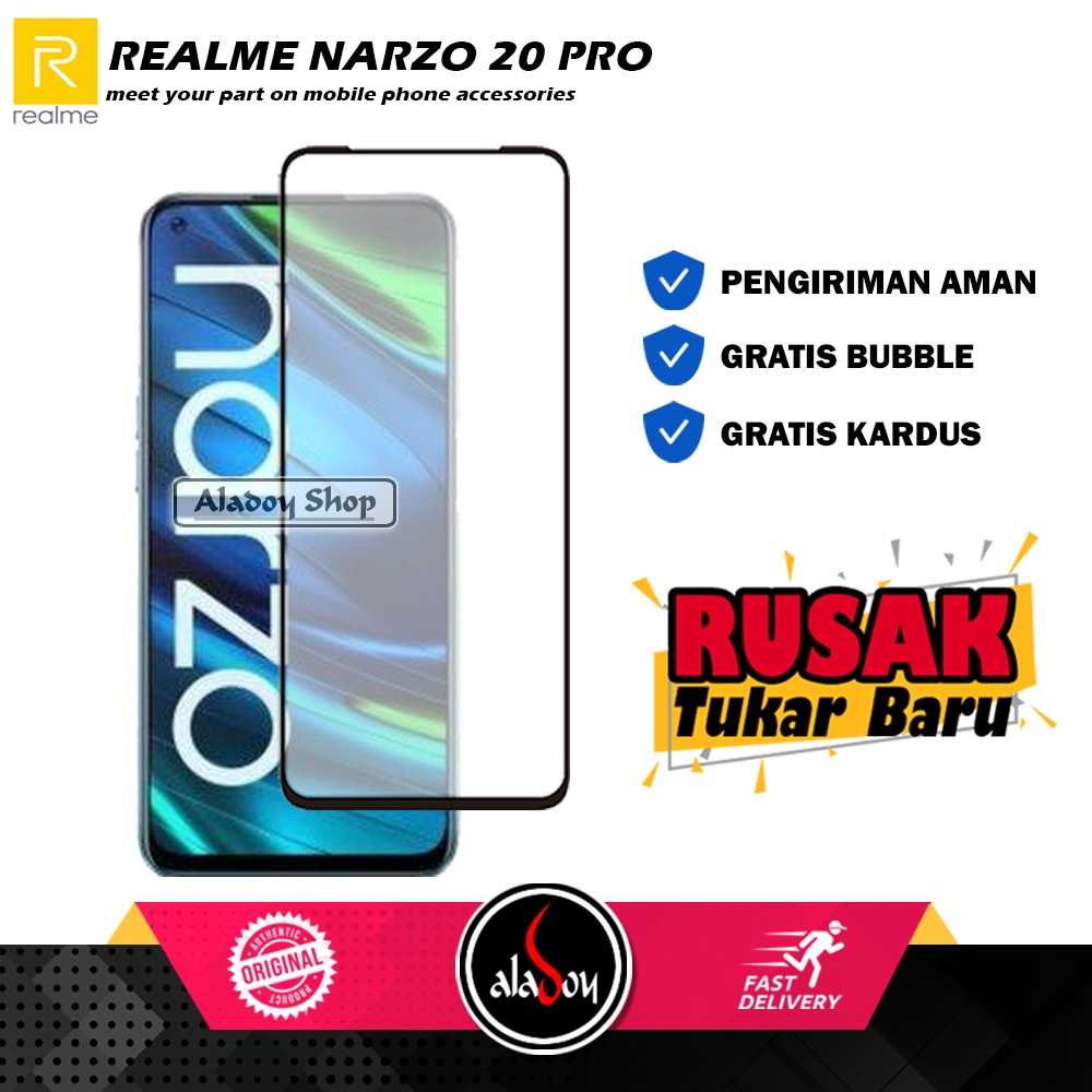 Tempered Glass Realme Narzo 20 Pro Anti Gores Layar Screen Protector