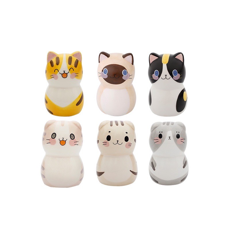 mug dan patung lucu kucing berbagai variasi unik dan lucu bahan keramik import dengan kotak dan streofoam packaging-5