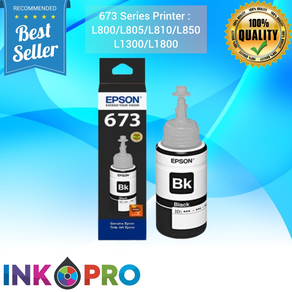 Tinta Epson 673 1Set PREMIUM Untuk Series Printer L800 L805 L810 L850 L1800