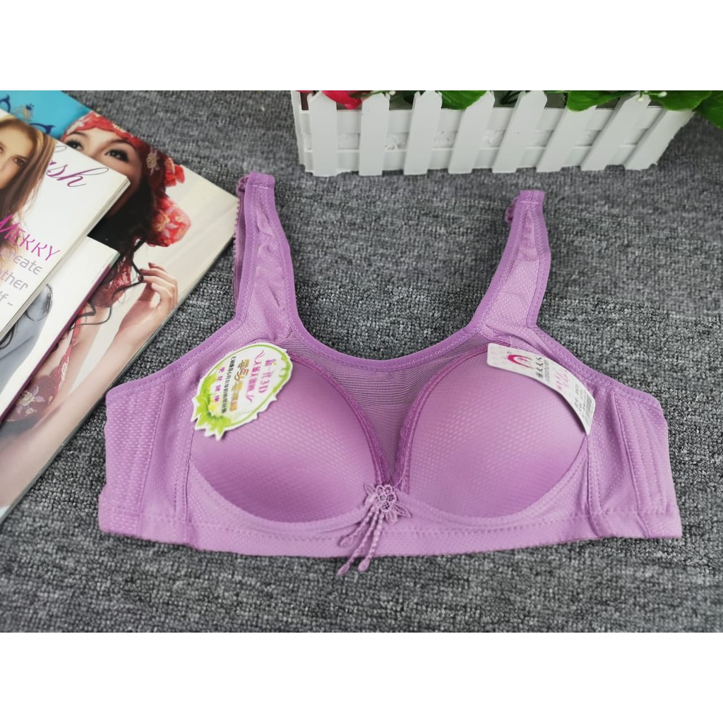 Bra / Bh wanita 8803 import tanpa kawat busa tipis kain lembut ( promo beli 4 free masker )