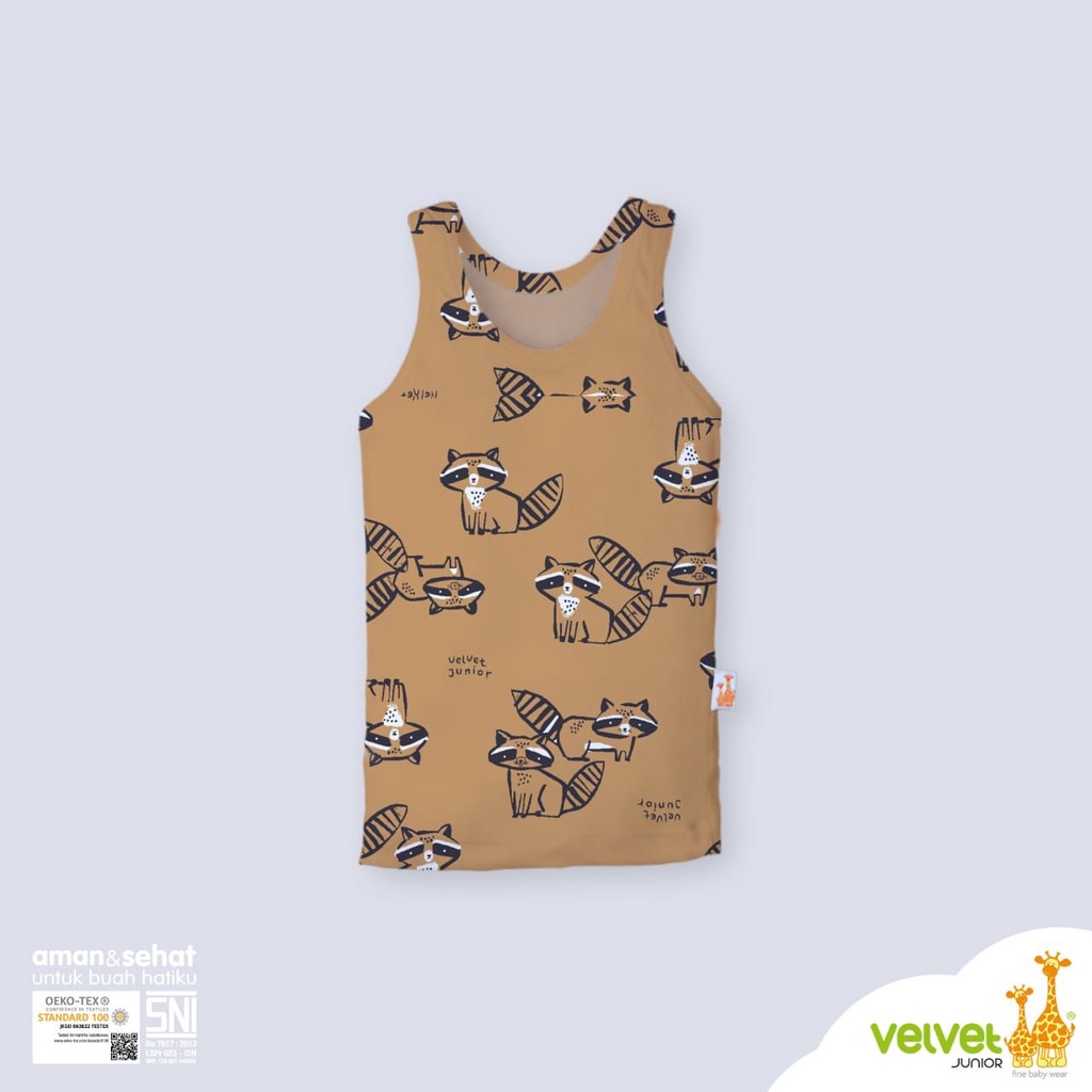 Castle - Velvet Junior Singlet Luar Printing - Baju Skinwear Anak