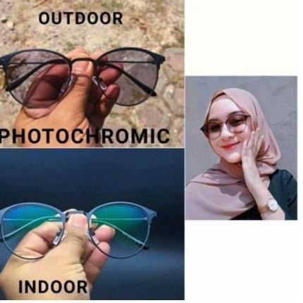 [PROMO] KACAMATA LENSA PHOTOCROMIC BLURAY ANTIRADIASI FASHION STYLE UNISEX FRAME TITANIUM 1936 bisa minus/cyl