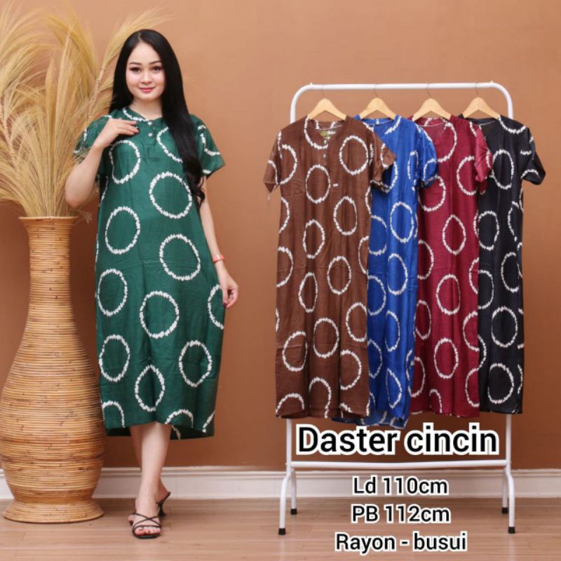 DASTER STANDAR PANJANG SELUTUT BUSUI DADA KANCING  LD 110 PB 115 BAHAN RAYON BERKUALITAS COCOK UNTUK HARIAN DIRUMAH