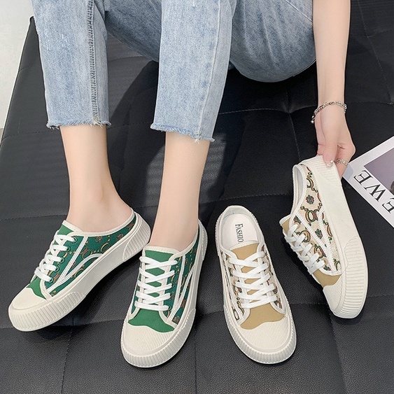 TBIG [COD] Sepatu Slop Import Shoes Vinta Wanita Sepatu Korea Style Sekolah Kuliah