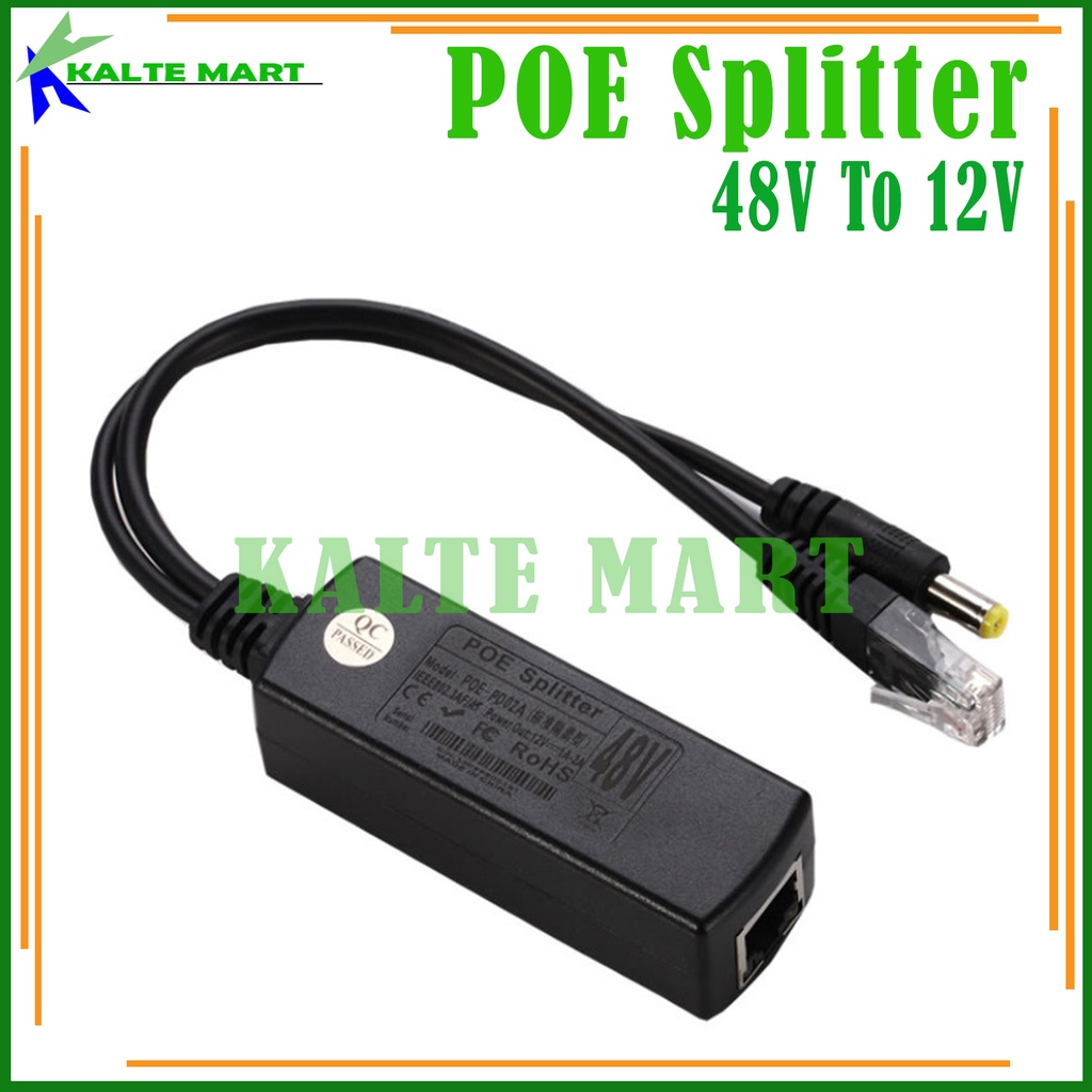 POE Splitter 48V to 12V.2A For IP Camera / POE Switch CCTV