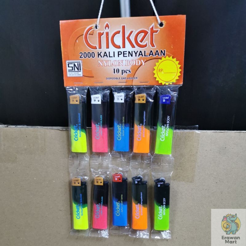 korek api gas cricket pemantik nylon