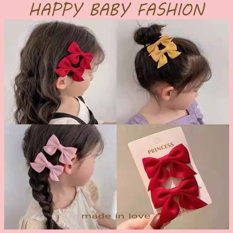 【Happy Baby】F20 Jepit Rambut Warna Polos Korea Aksesoris Rambut Anak Jepit Rambut Wanita