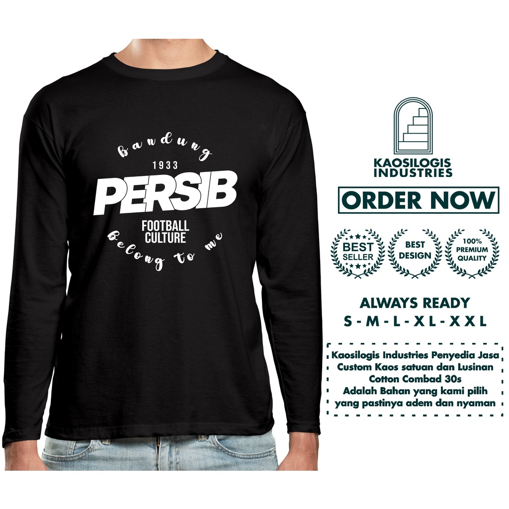 Kaos Baju Persib Bandung Belong To me Juara Kita Lengan Panjang Distro - Kaosilogis