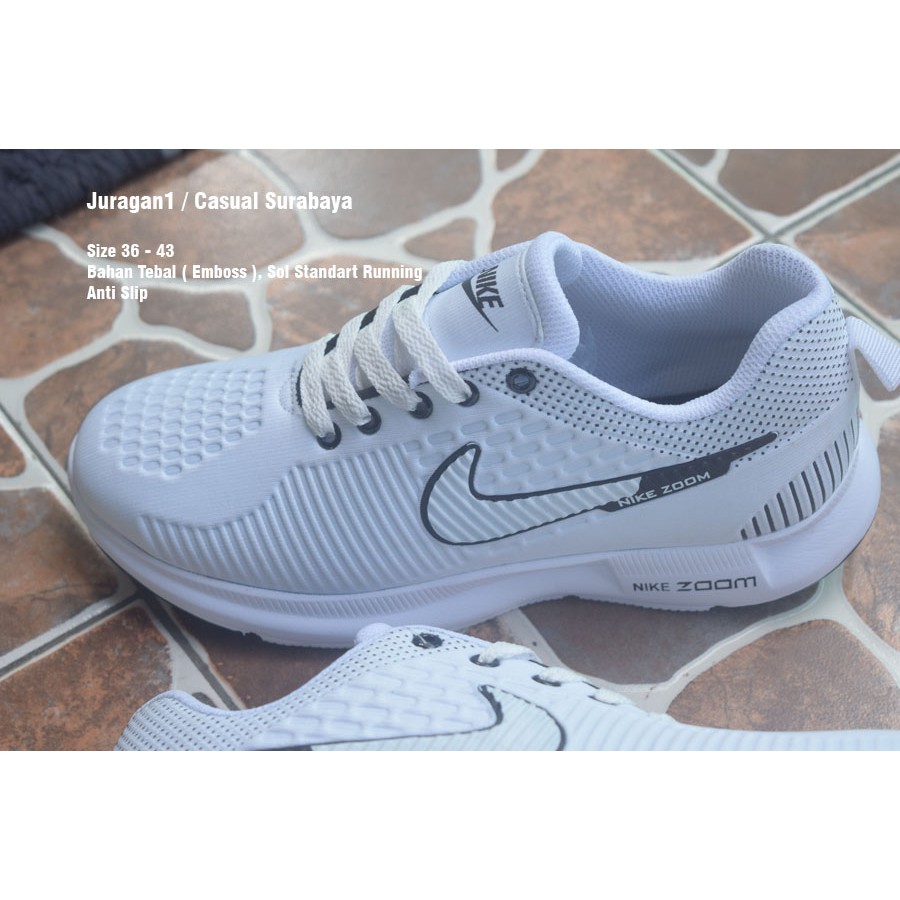 Sepatu NK Air Zoom Pegasus Putih - Cewek Cowok