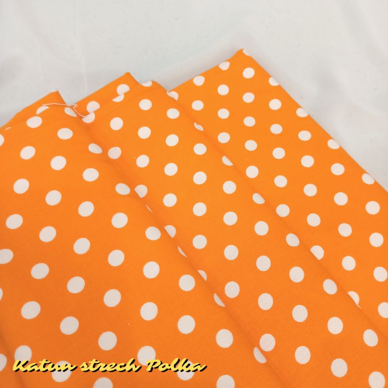 Kain Memora Kain Katun Stretch Motif Polka Lebar 135 cm Murah Banget Good Quality