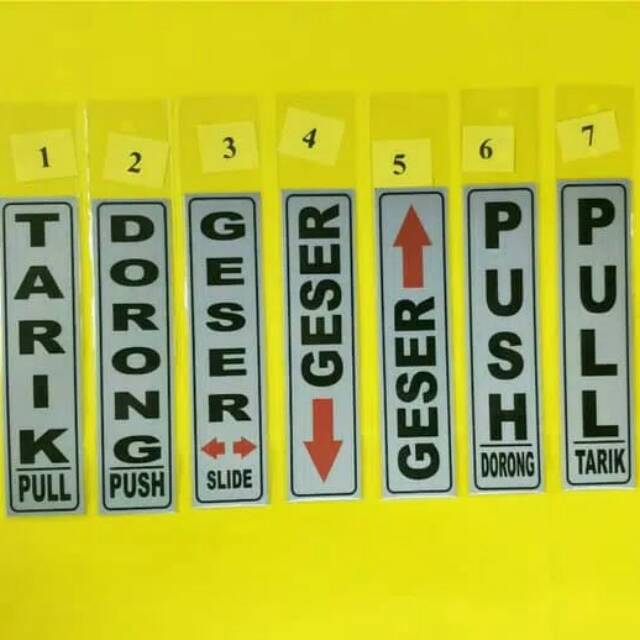 

Sign Label kecil TARIK DORONG GESER PUSH PULL