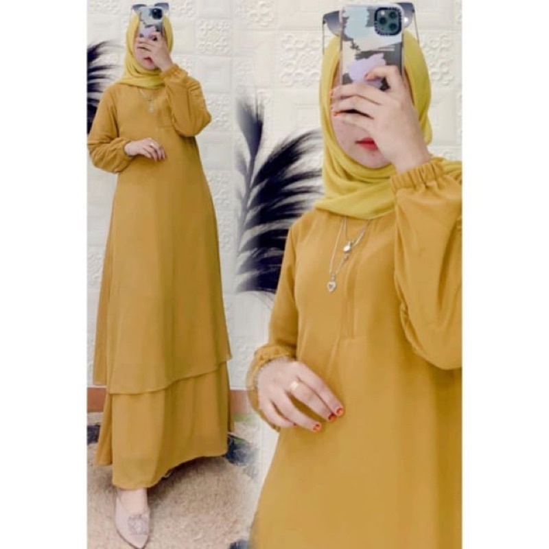 GAMIS MALAYSIA POLOS//GAMIS MELAYU POLOS//BAHAN CERUTY BABYDOLL PREMIUM