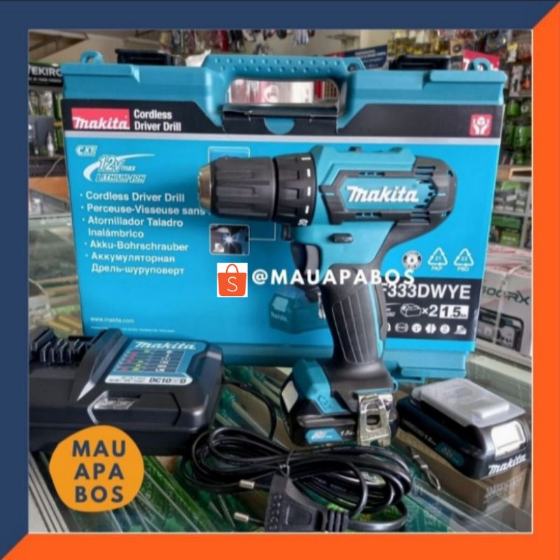 Makita DF 333 DWYE Mesin Bor Baterai Makita Cordless Drill 12V