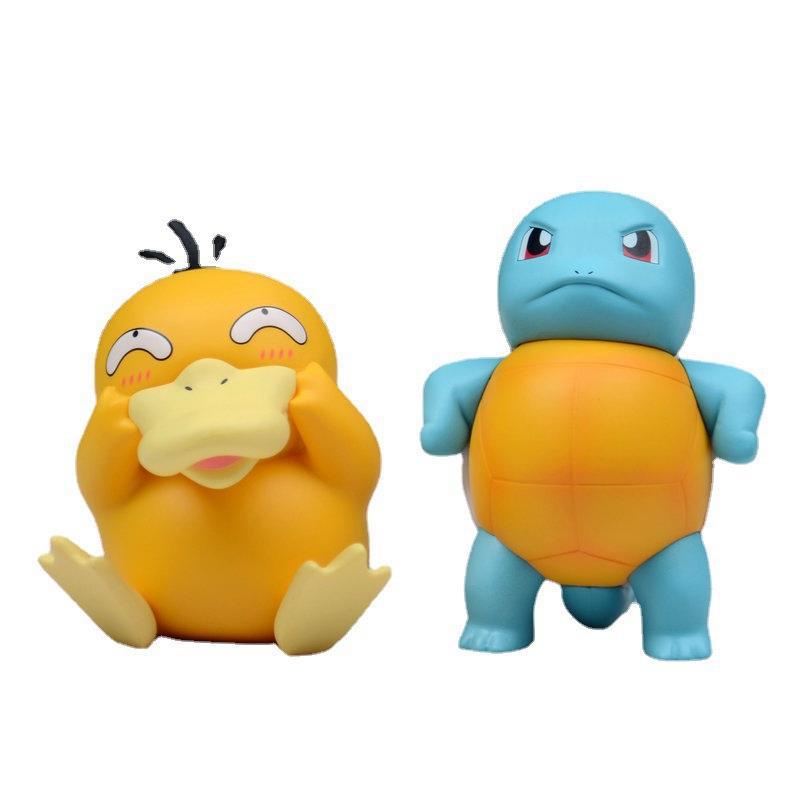 Mainan Action Figure Pokemon Psyduck Squirtle Bahan PVC Untuk Dekorasi Mobil