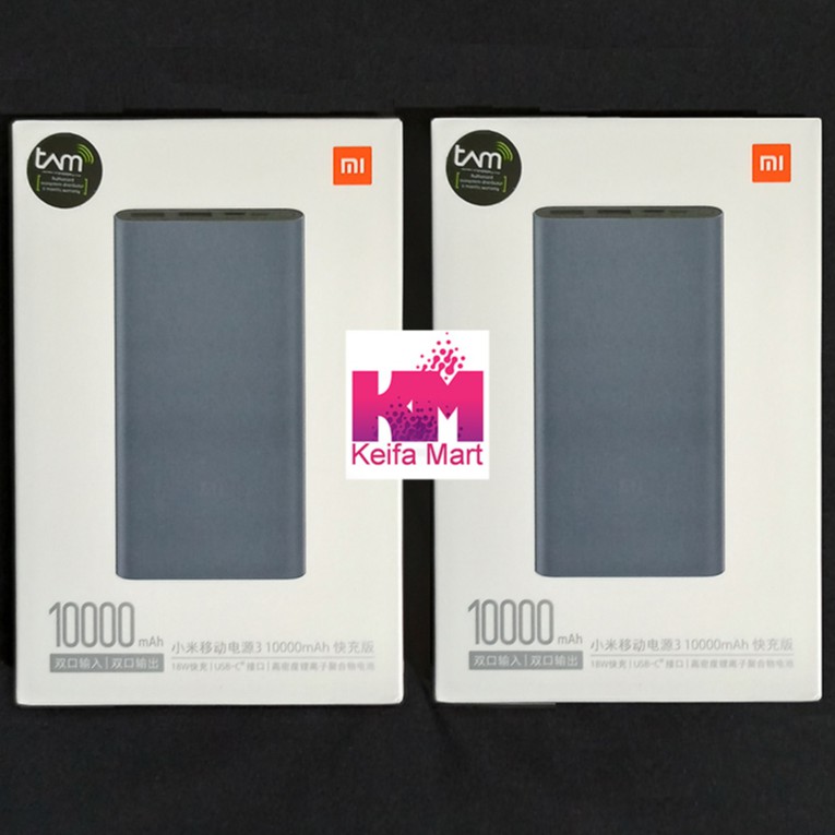 Xiaomi Mi Powerbank 3 10000mAh Dual Port Garansi TAM
