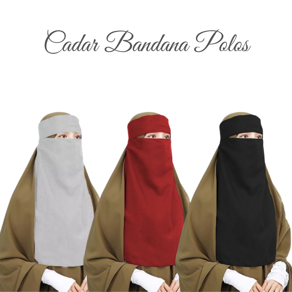 Cadar Bandana Niqab Sifon Fine / Cadar Niqab Bandana Double Hycon / Niqab Cadar Bandana