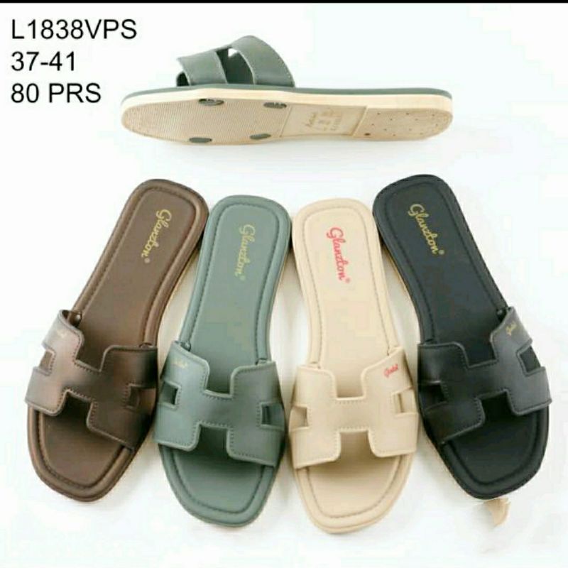 Sandal wanita motif H Sandal Sandal jepit Sandal japit sandal jelly Sepatu sandal wanita Sepatu sand